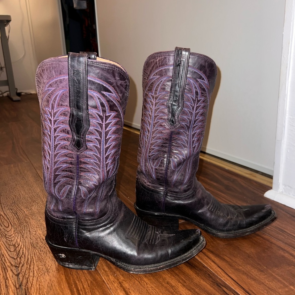 2016 Lucchese Heritage Purple Ombré Boots 6B
